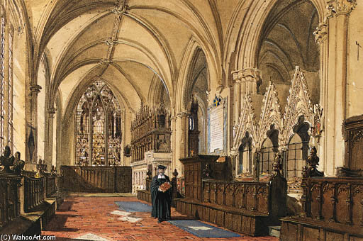 Interior Of A Church — Joseph Nash The Younger