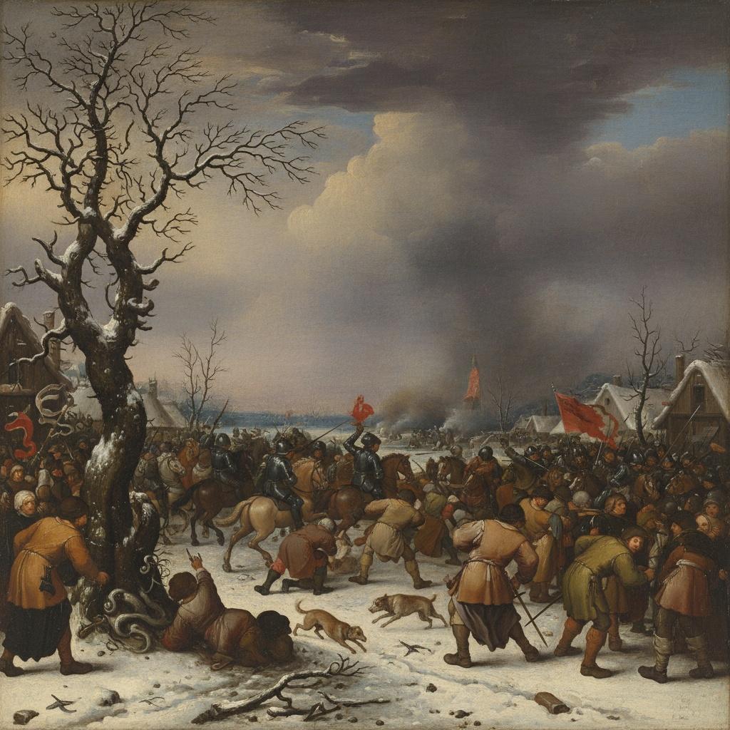 Echoes Of The Winter Siege: A Solemn Chronicle In Ochre And Ash — Marc Duvallier