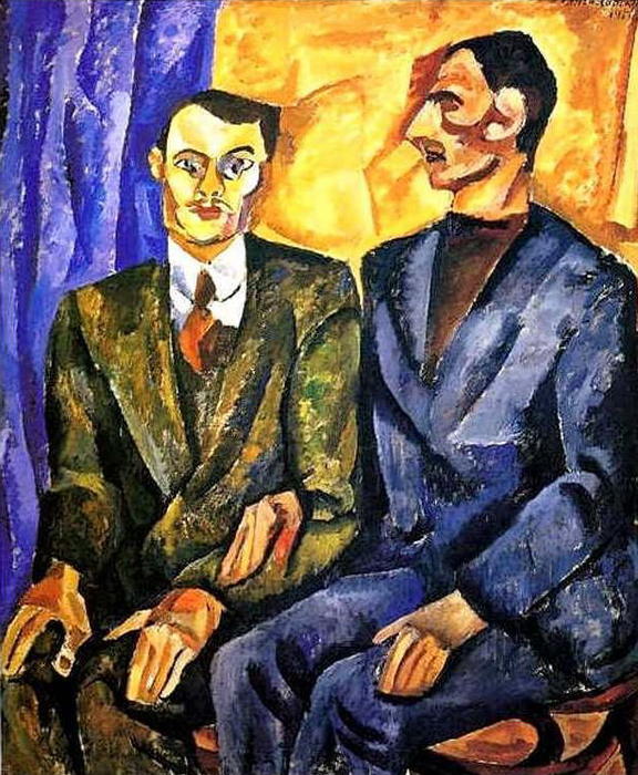 Portrait Of P. Denike (yuriev)and A. Pokrovsky — Pyotr Konchalovsky