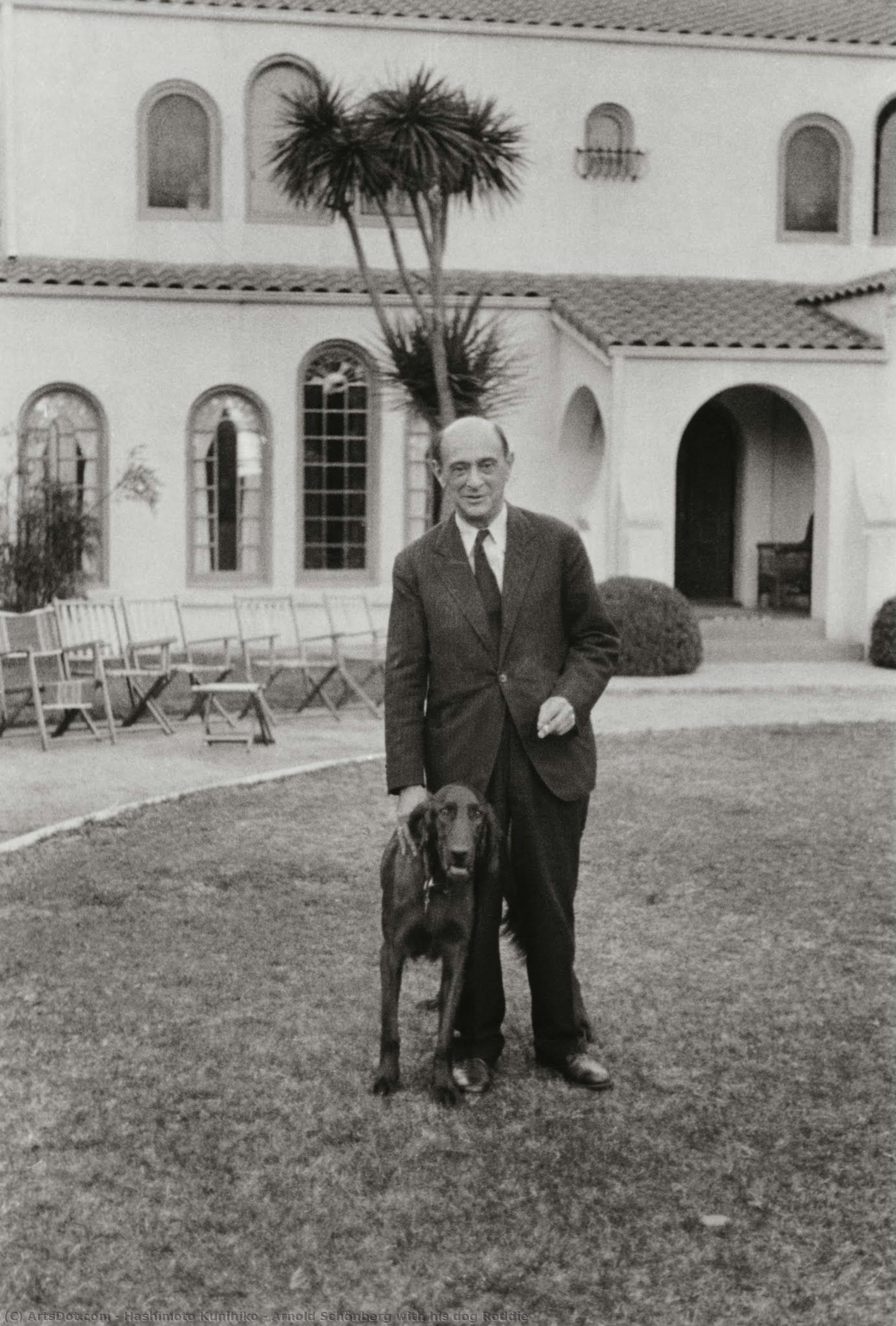 Arnold Schönberg With His Dog Roddie — Hashimoto Kunihiko