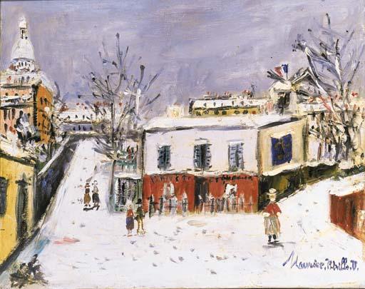 Montmartre In The Snow 1 — Maurice Utrillo