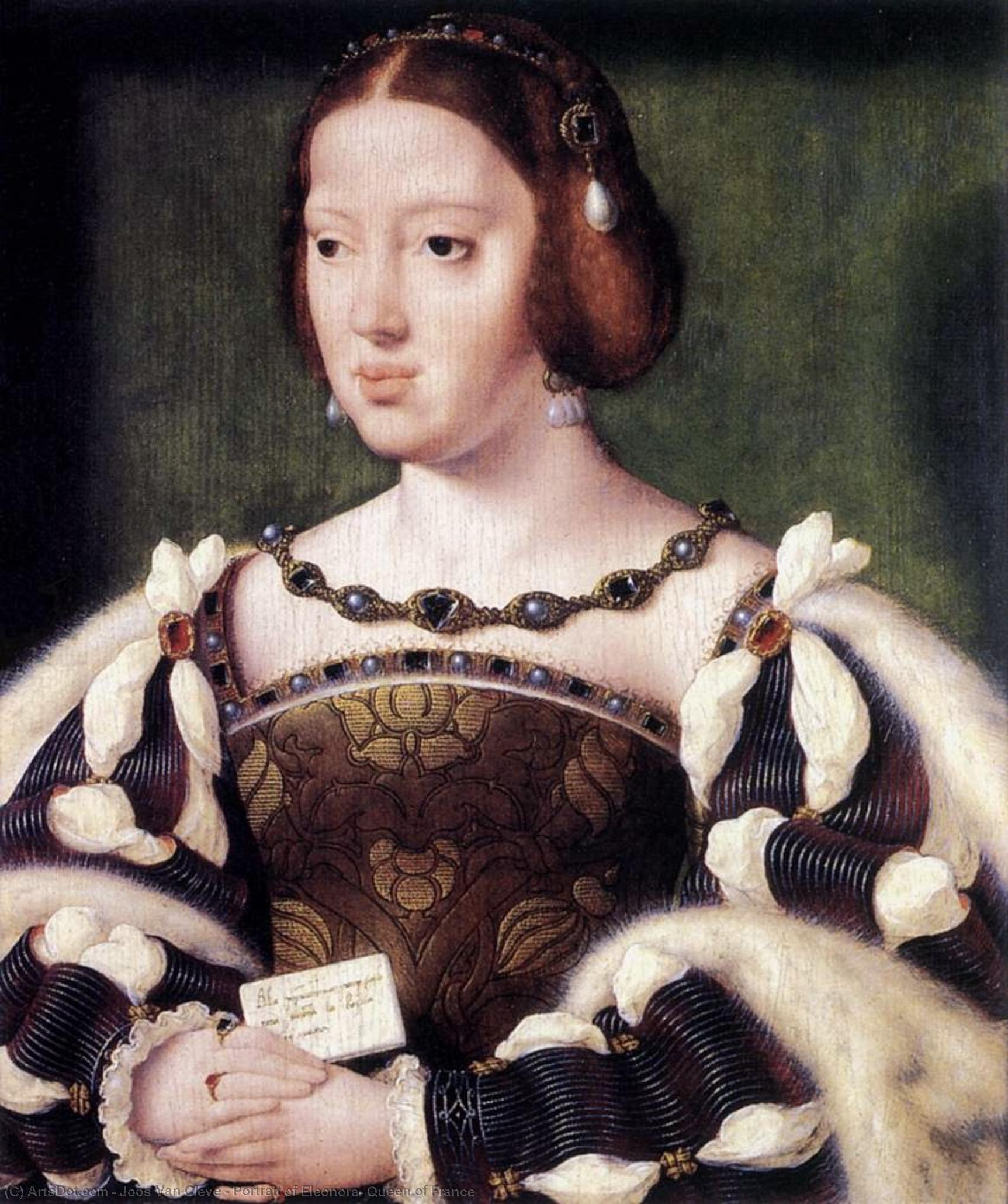 Portrait Of Eleonora, Queen Of France — Joos Van Cleve