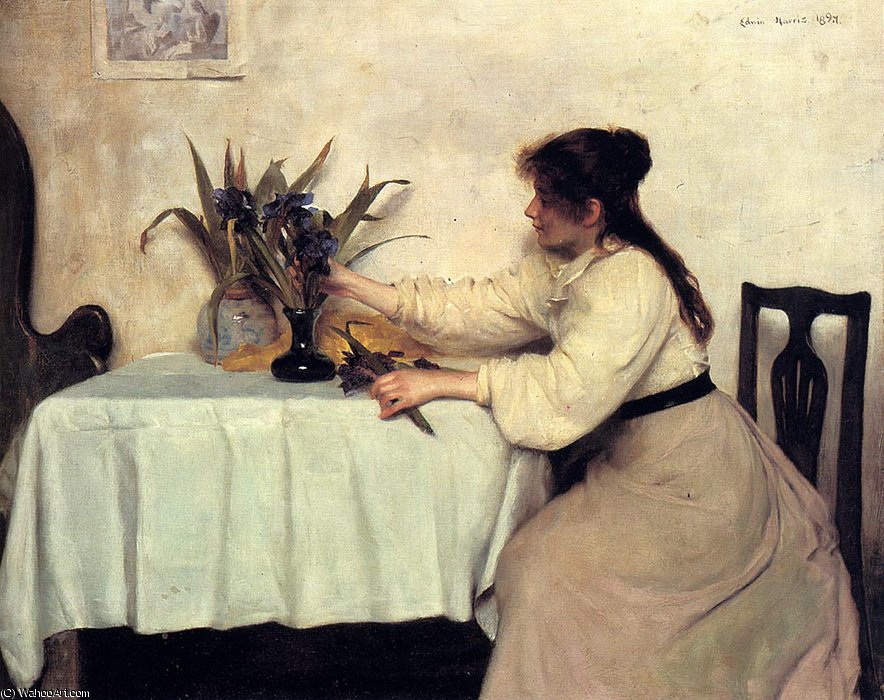 Arranging The Irises — Edwin Harris