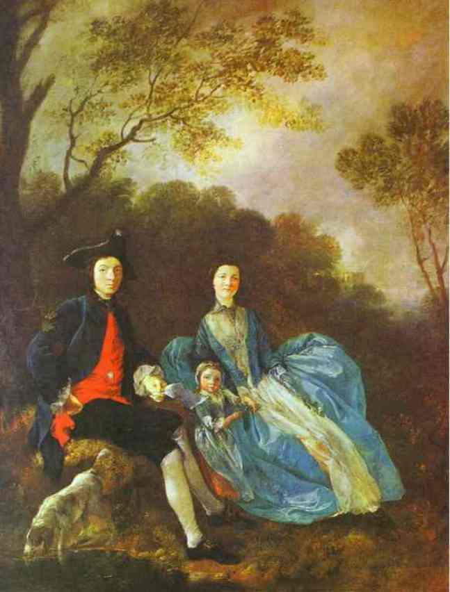 Thomas Gainsborough, With His Wife And Elder Daughter, Mary — Thomas Gainsborough