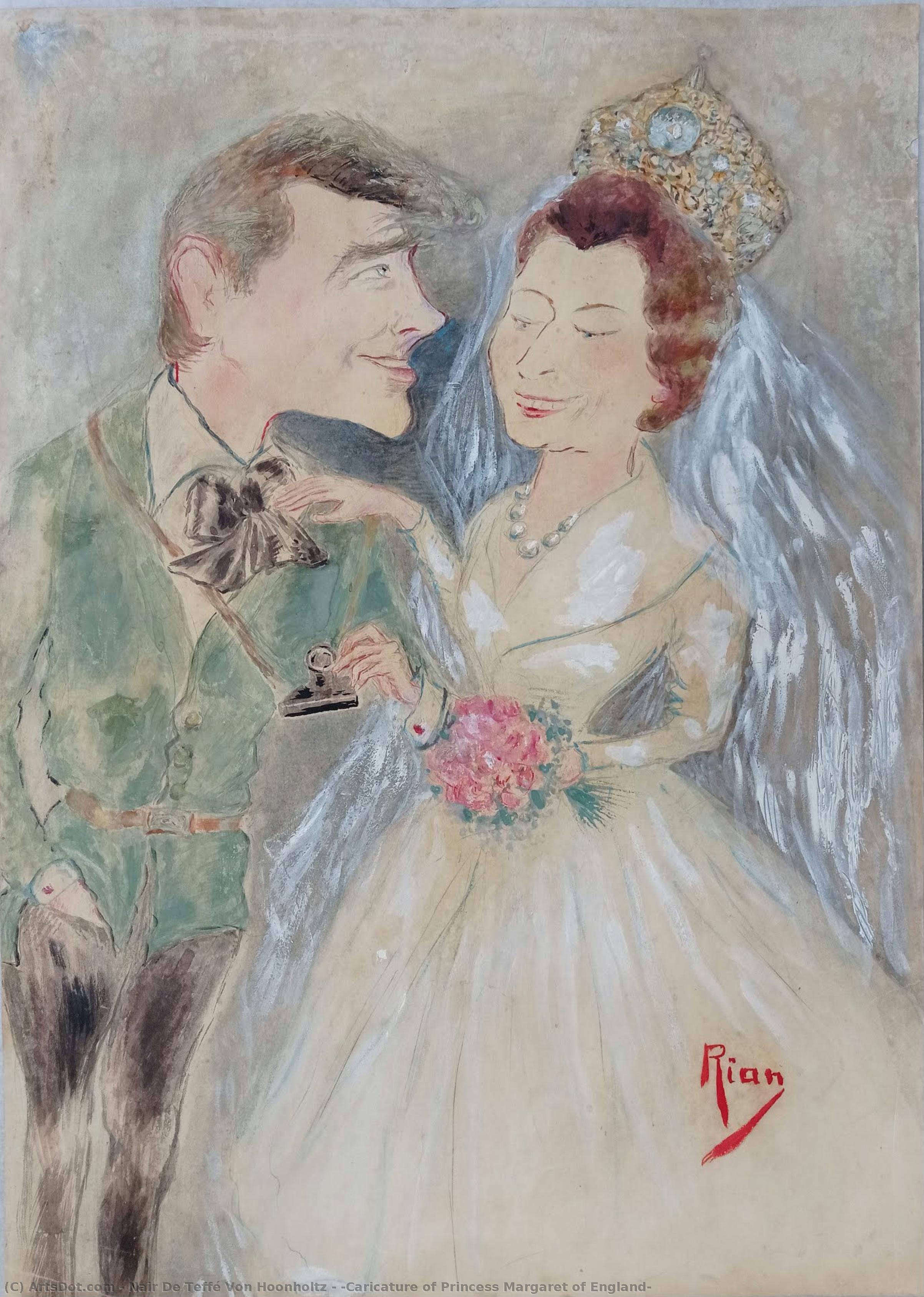 [caricature Of Princess Margaret Of England — Nair De Teffé Von Hoonholtz