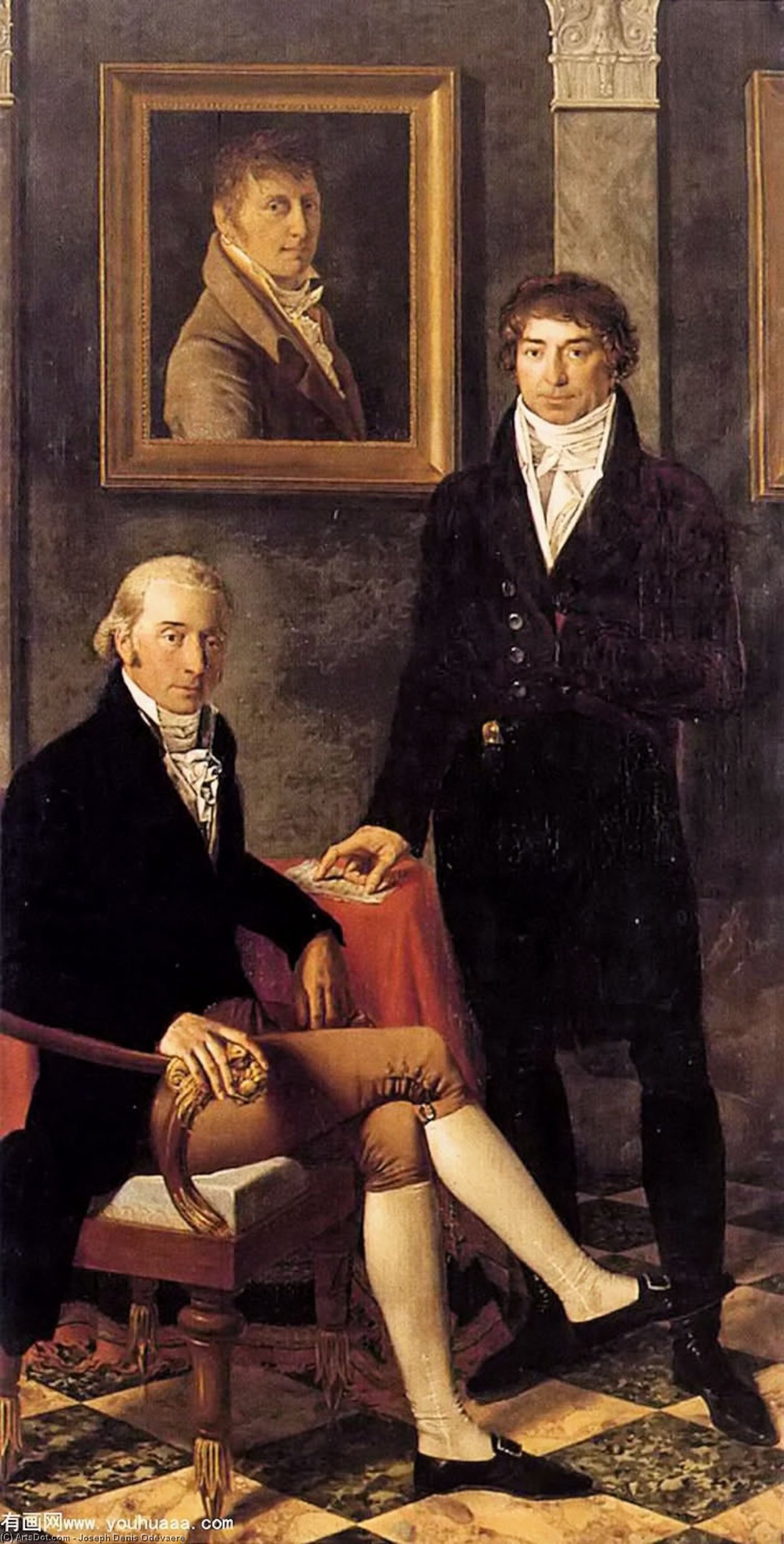 Portrait Of François Wynckelman, François Van Der Donckt And Joseph Odevaere — Joseph Denis Odevaere