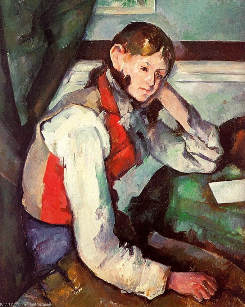 Boy In A Red Vest — Paul Cézanne