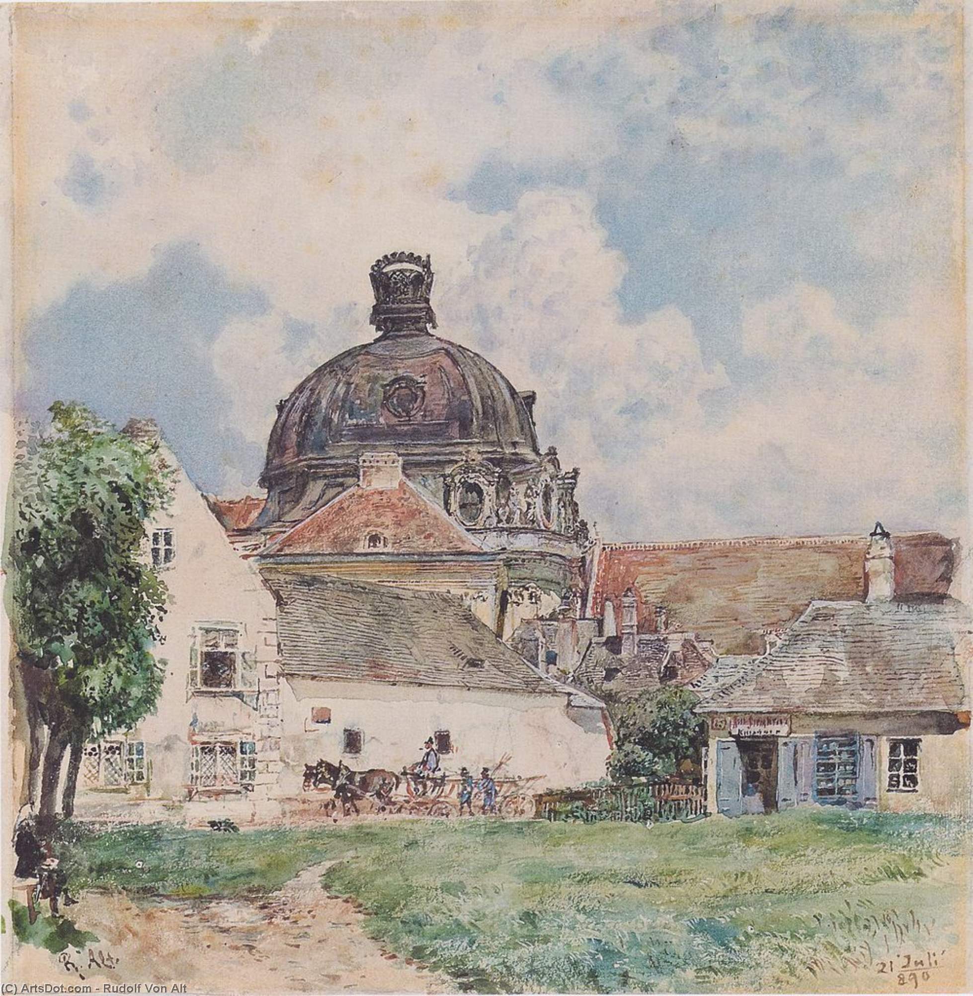 View Of Klosterneuburg — Rudolf Von Alt
