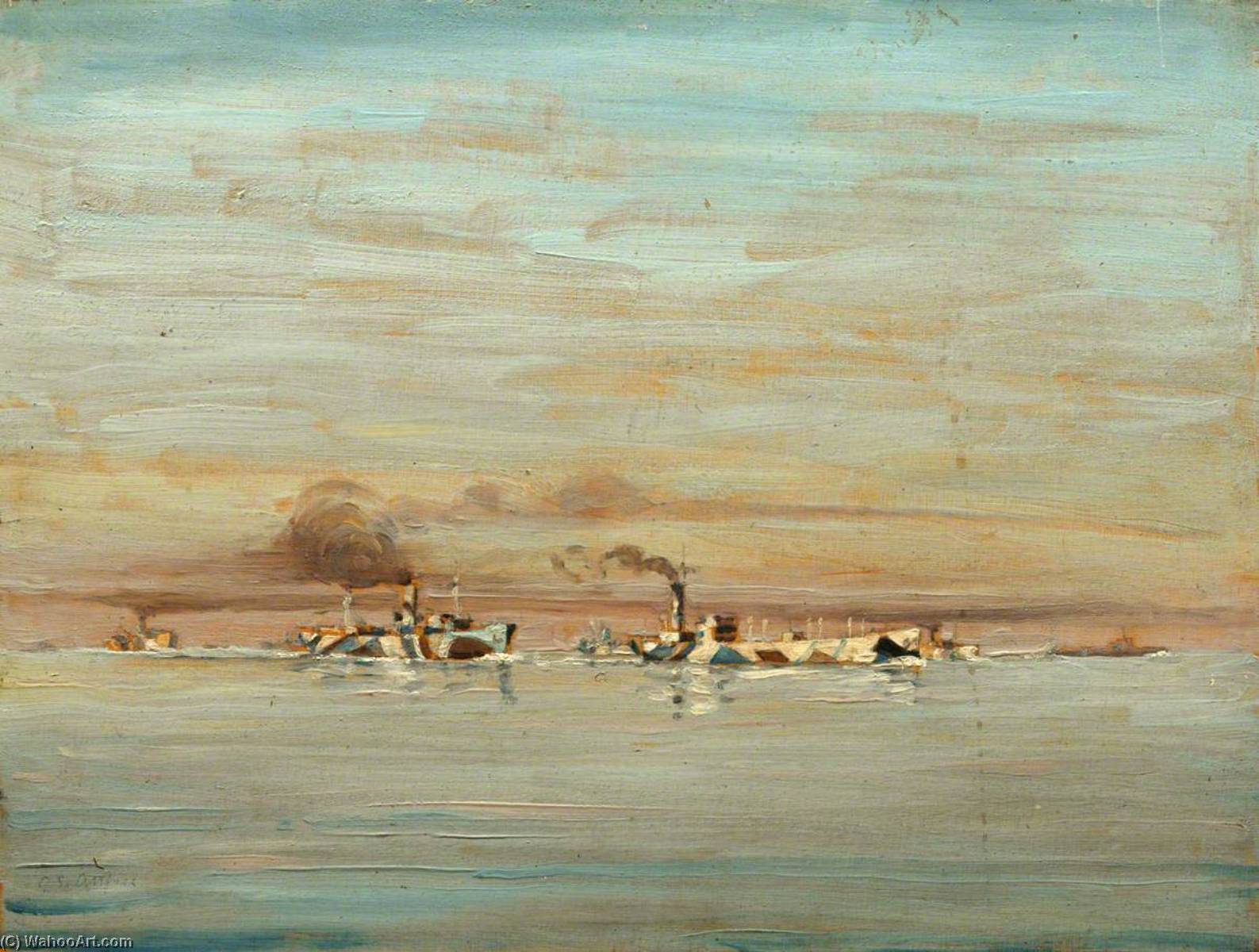 A Convoy In The Channel — Geoffrey Stephen Allfree