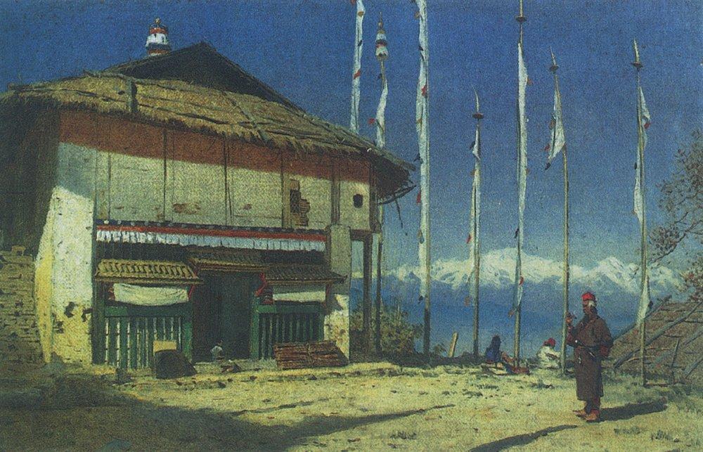 Buddhist Temple In Darjeeling. Sikkim — Vasily Vasilevich Vereshchagin