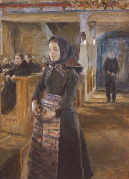 A Girl In Keuruu Old Church — Akseli Gallen-kallela