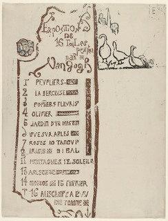 Catalogue For The Van Gogh Exhibition At Le Barc De Boutteville And Lottery Ticket — Émile Bernard
