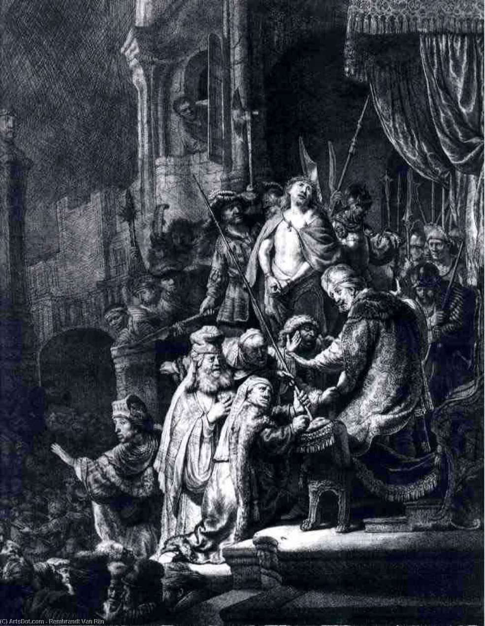 Christ Devant Pilate Et Le Peuple, Bnf — Rembrandt Van Rijn