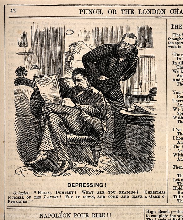 A Man Reading The 'lancet' In A Gentleman's Club — Charles Samuel Keene