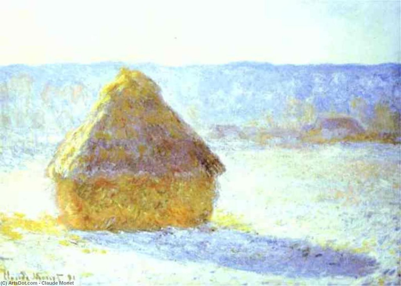 Paja, Efectos De Nieve — Claude Monet