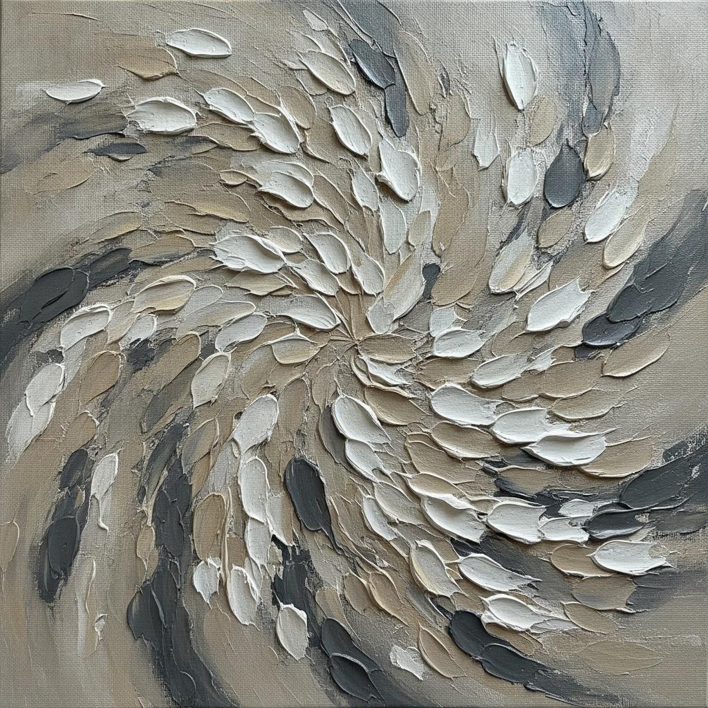 Remolino Centrífugo De Impasto En Carbón Y Crema — David Moreau