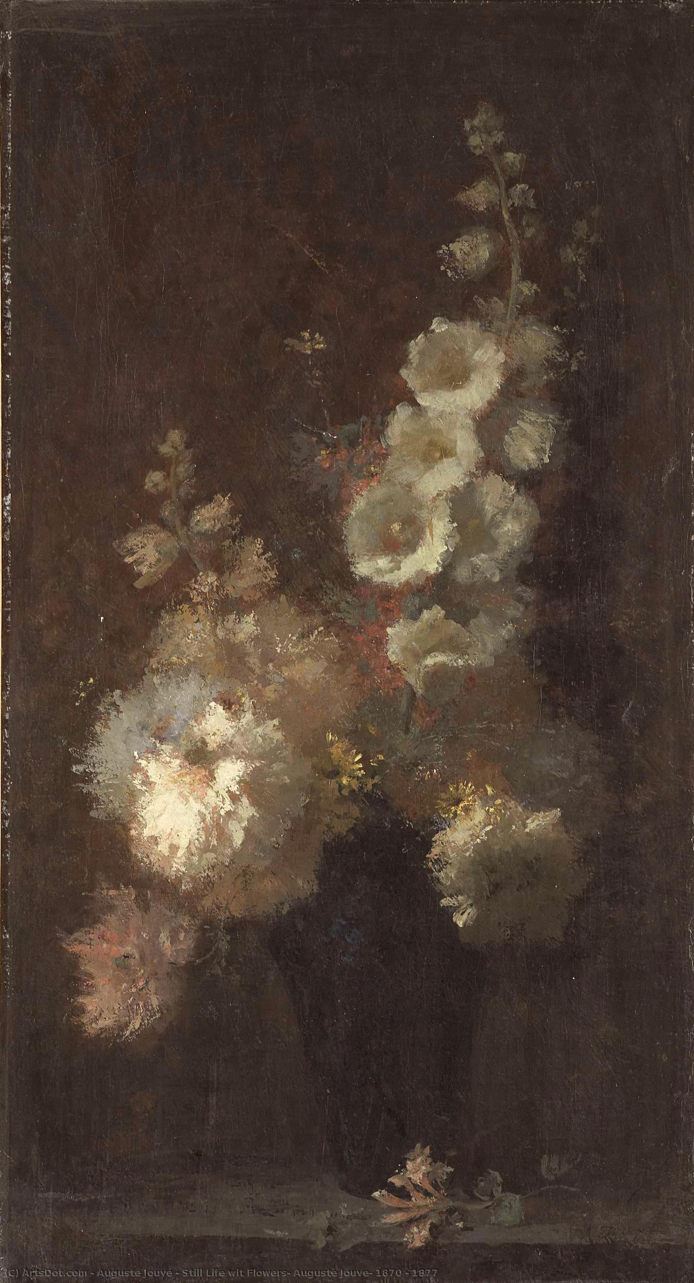 Still Life Wit Flowers, Auguste Jouve, 1870 - 1877 — Auguste Jouve