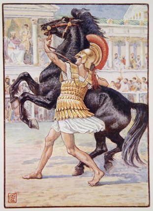 He Ran Towards The Horse And Seized The Bridle — Walter Crane