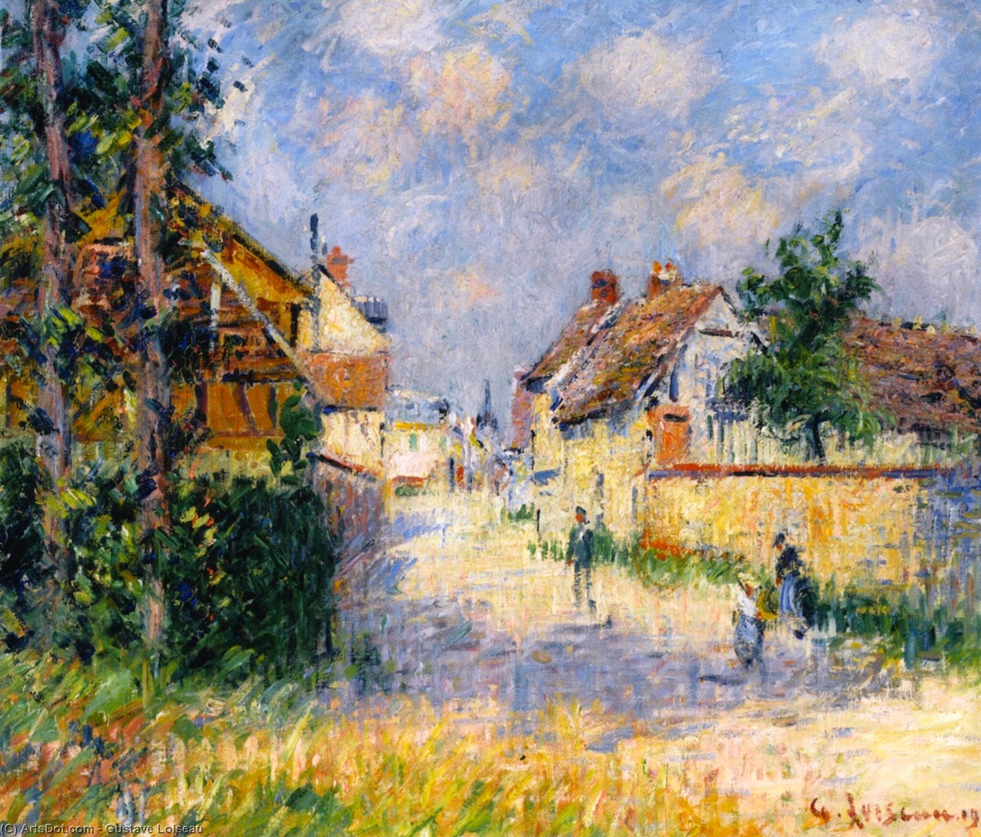Street In Saint-cyr-du-vaudreuil — Gustave Loiseau