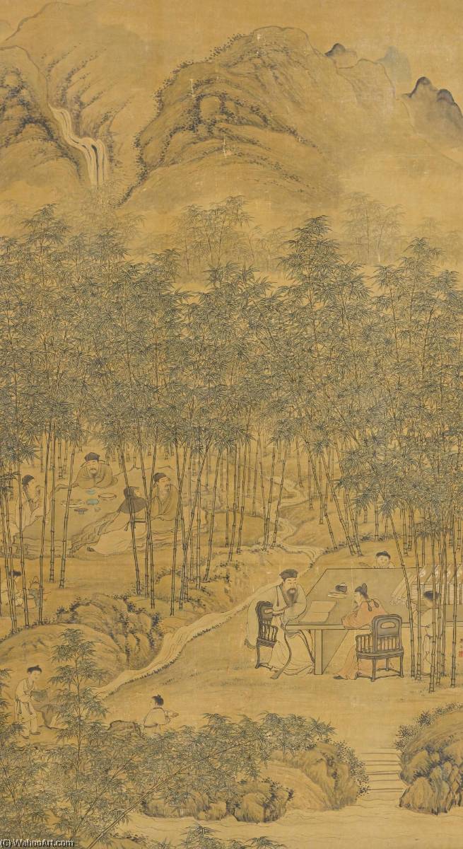 Scholars' Gathering In The Bamboo Grove — 華嵒
