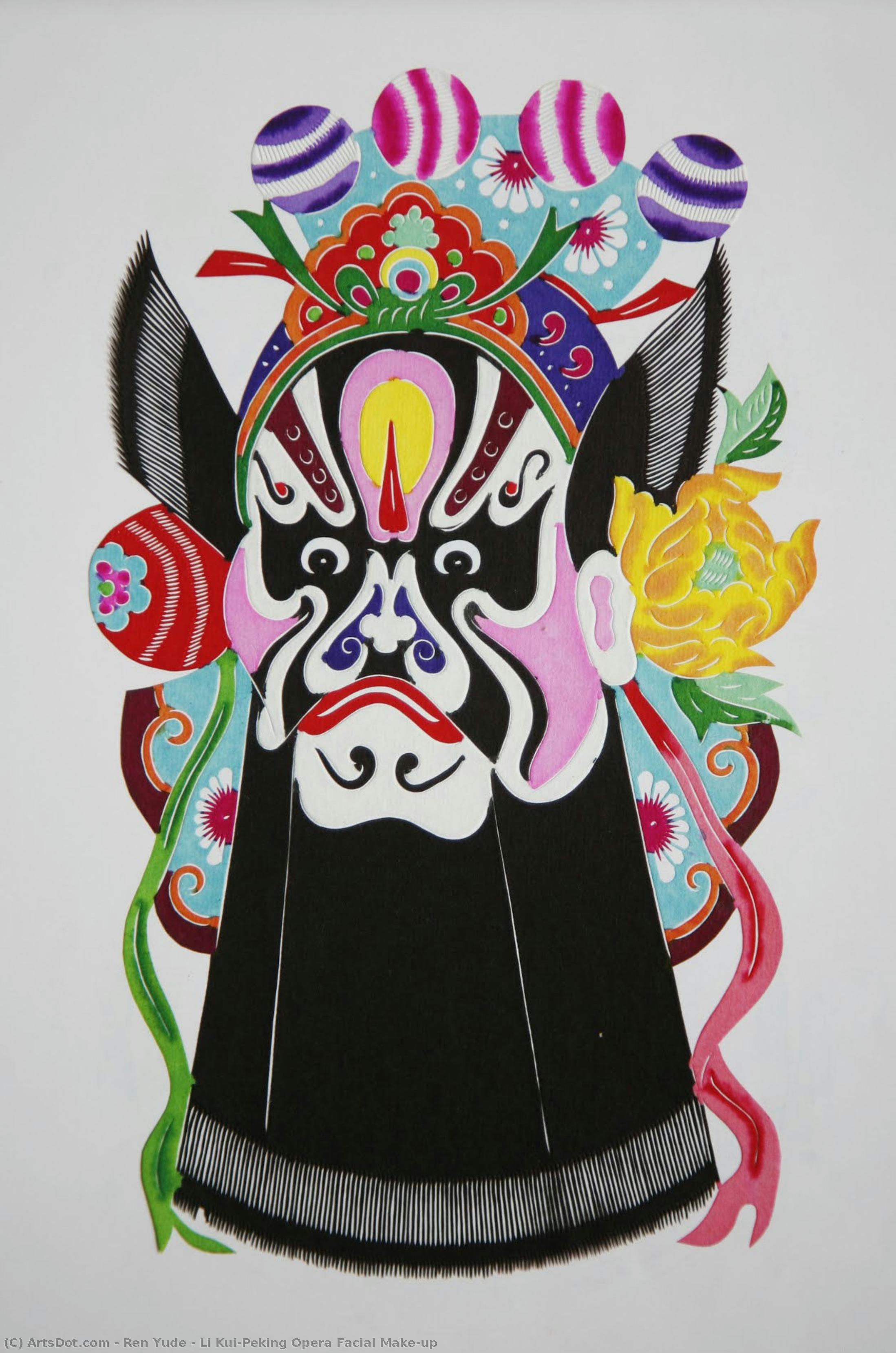 Li Kui—peking Opera Facial Make-up — Ren Yude