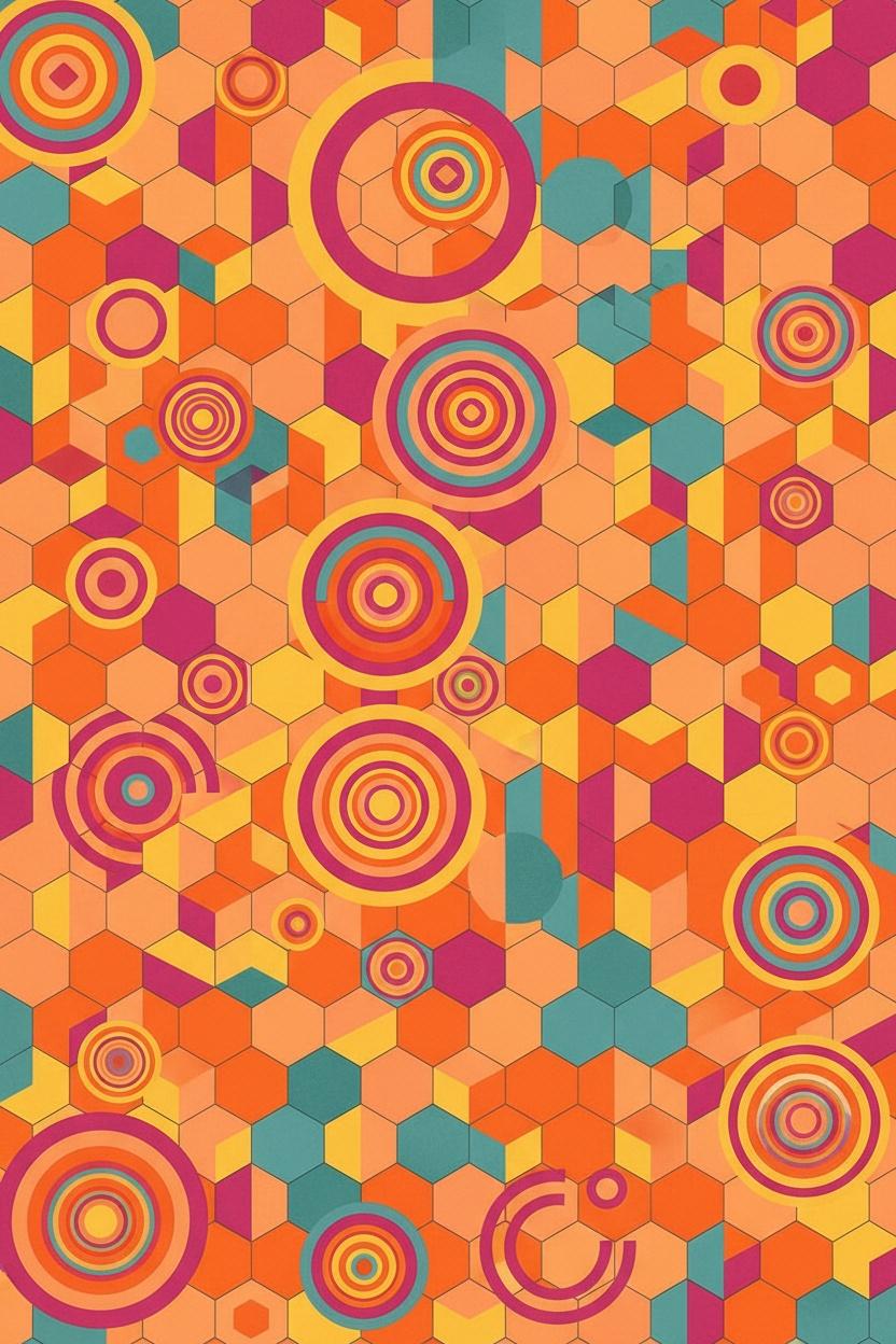 Chromatic Convergence: A Vasarely Echo — Jacques Villedieu
