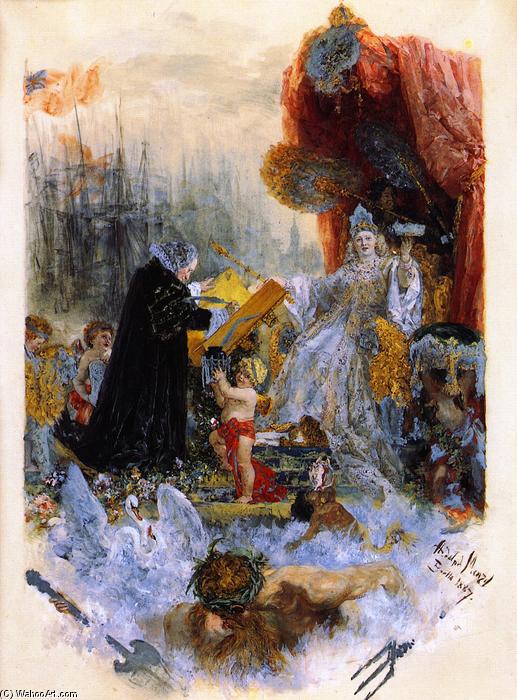 Honorary Citizen's Diploma From Hamburg City Council To G.c. Schwabe — Adolph Von Menzel