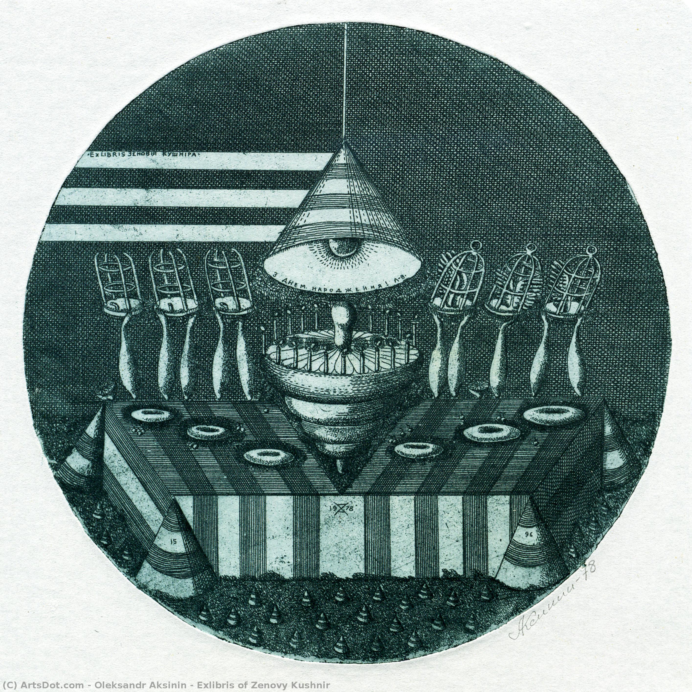 Exlibris Of Zenovy Kushnir — Oleksandr Aksinin