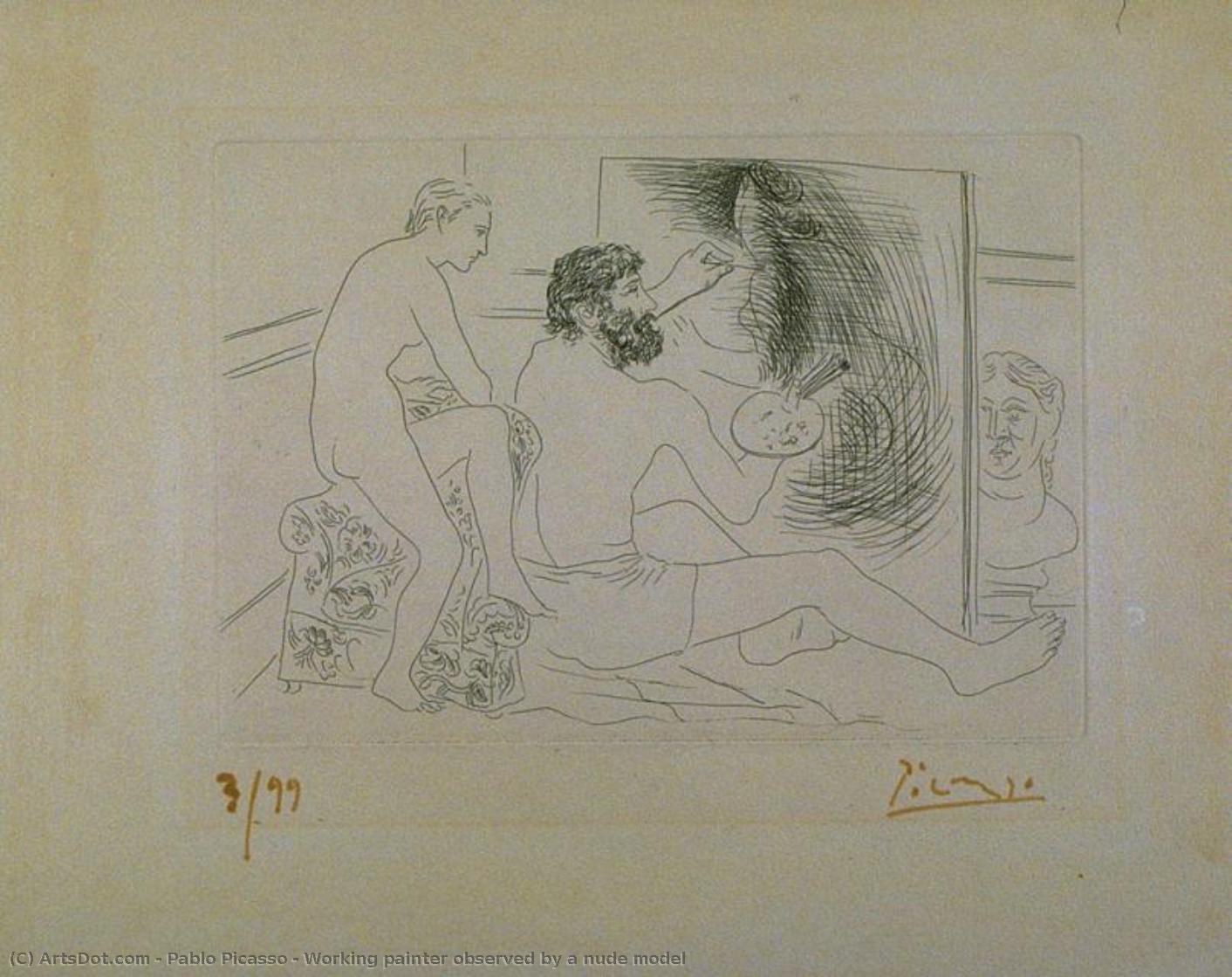 El Pintor Observado Por Un Modelo Desnudo — Pablo Picasso