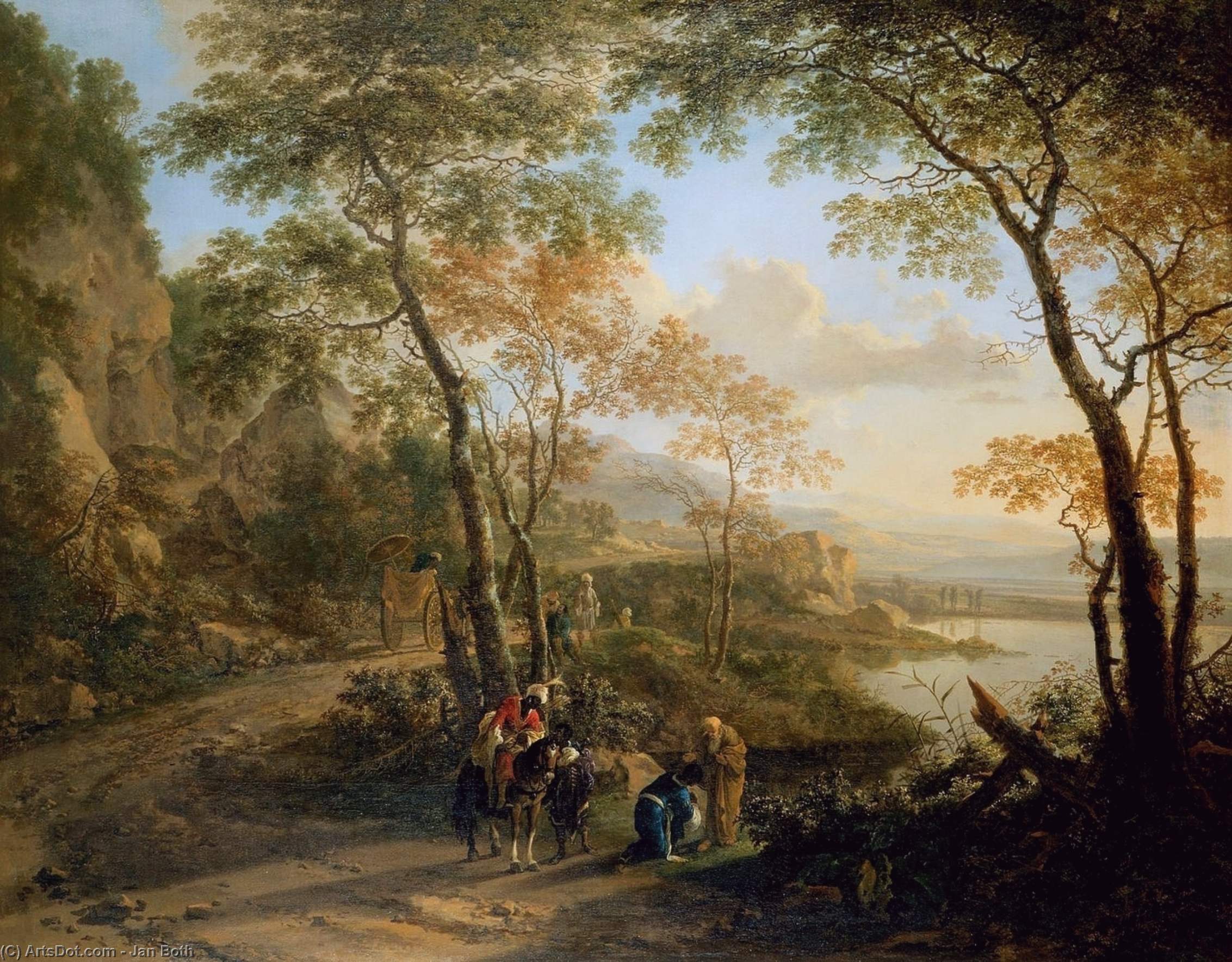 Landscape With St Philip Baptizing The Eunuch — Ян Бот