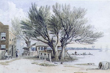 Buildings And Pollarded Trees On The Banks — John Varley I (the Older)