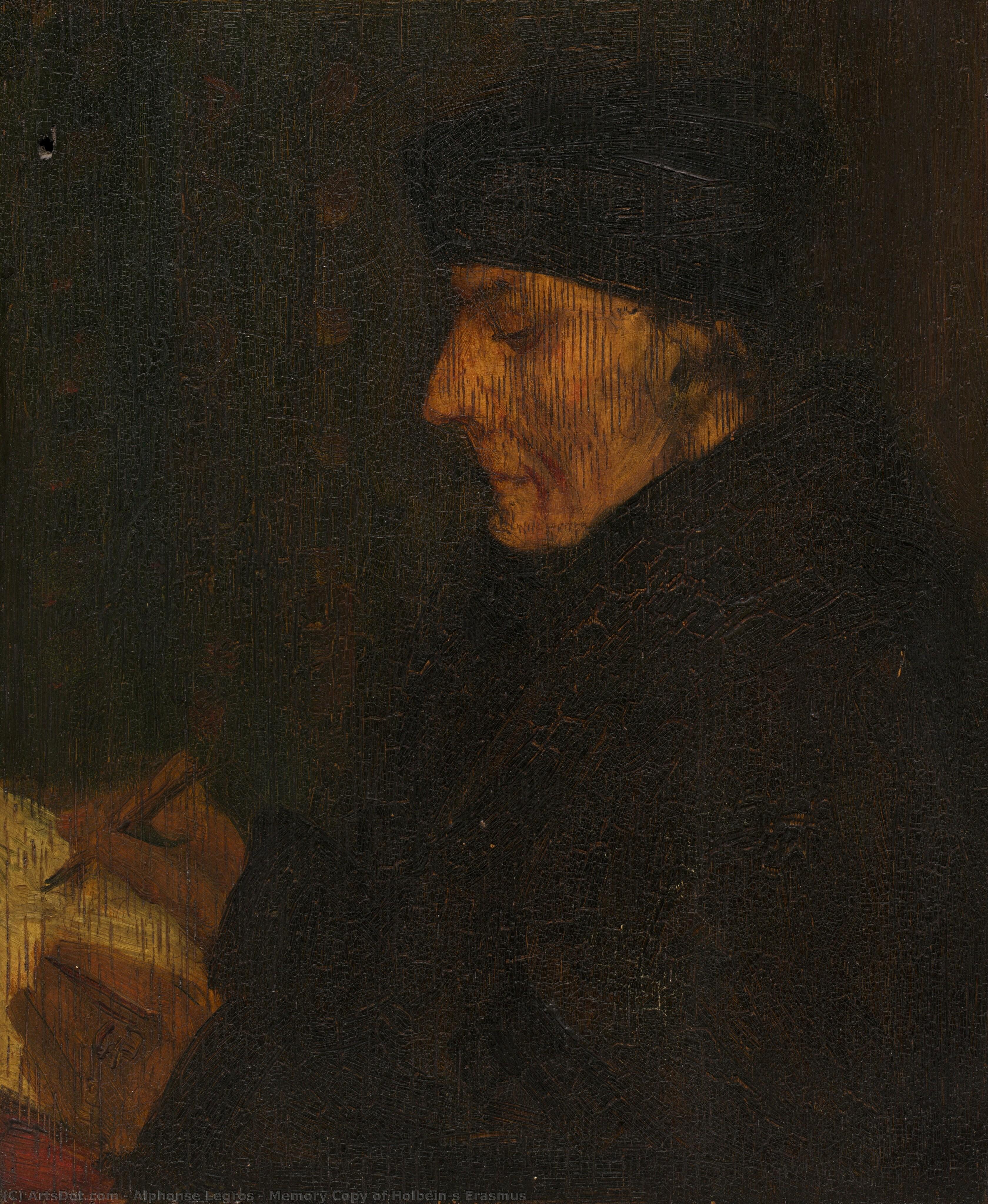 Memory Copy Of Holbein's Erasmus — Alfonz Legro