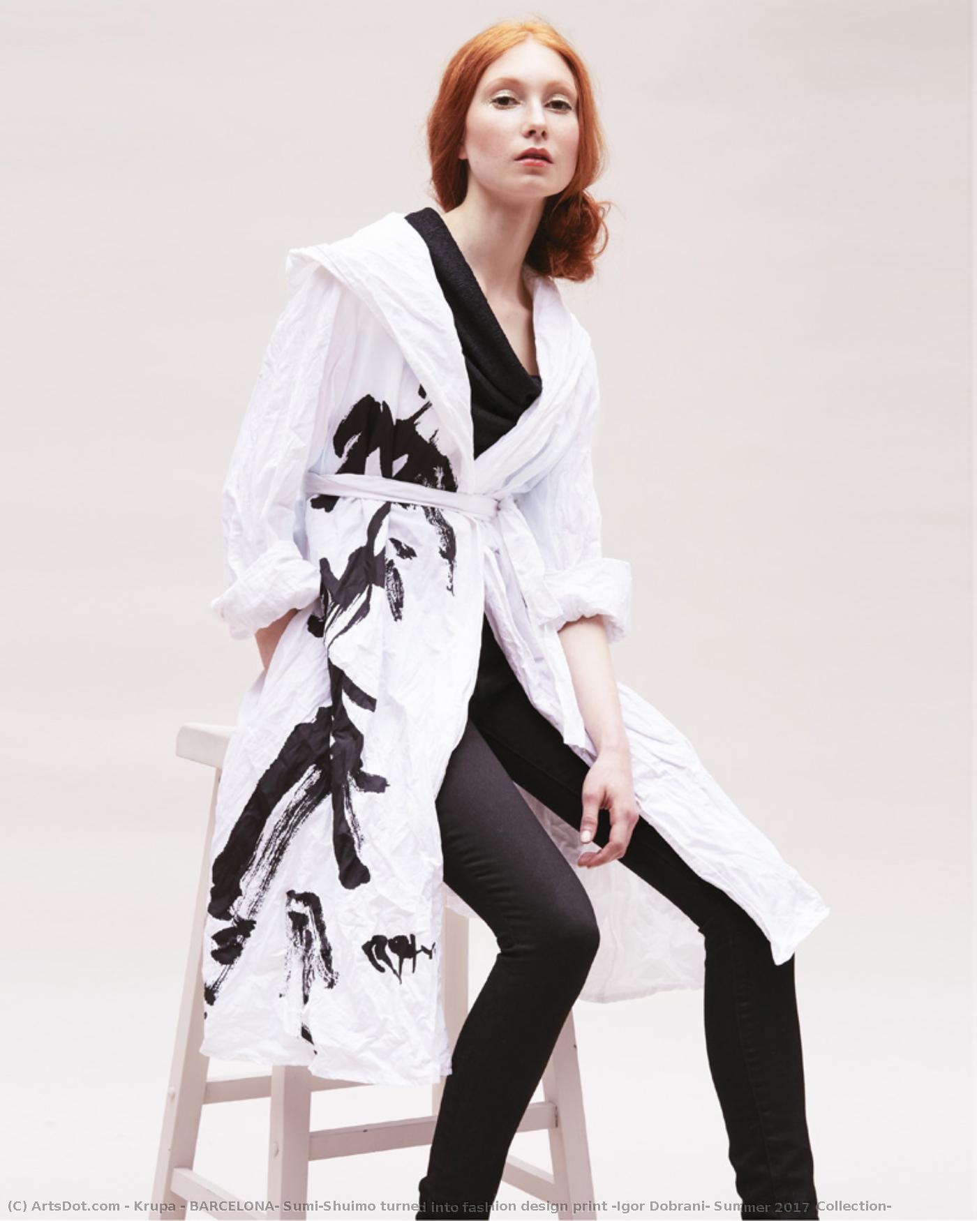 Barcelona: Sumi/shuimo Turned Into Fashion Design Print (igor Dobranić Summer 2017 Collection) — Alfred Freddy Krupa