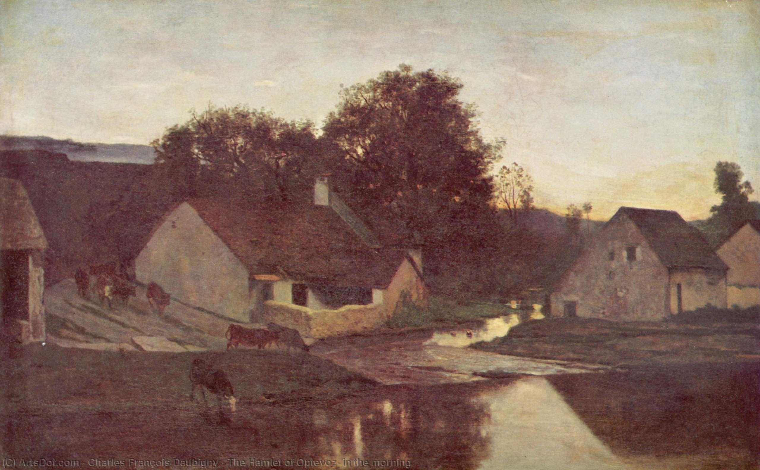 The Hamlet Of Optevoz, In The Morning — Charles-françois Daubigny
