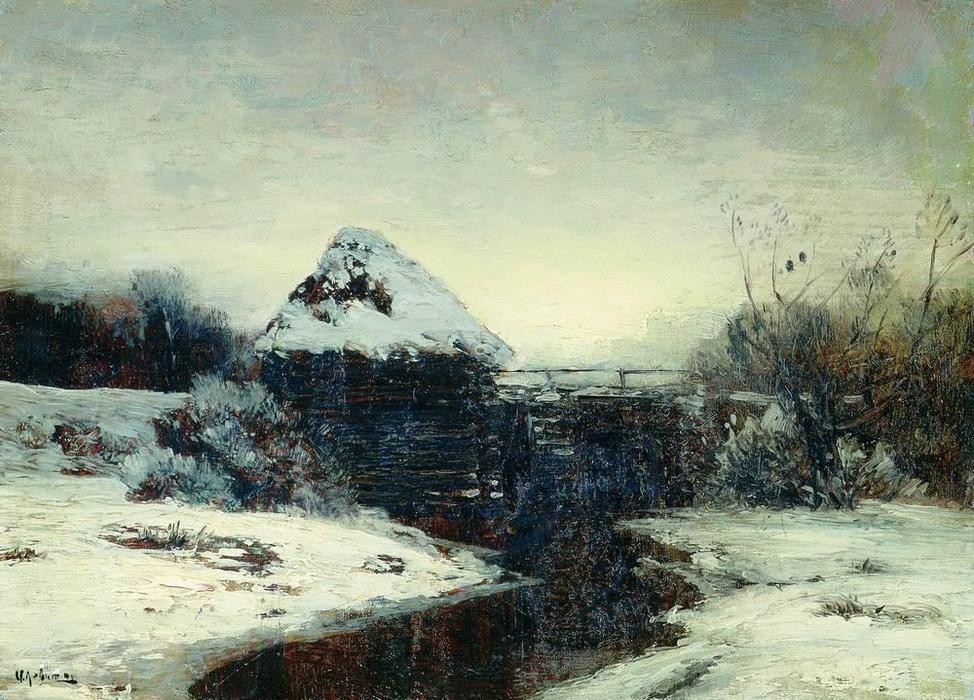 Winter Landscape With Mill — Isaak Ilyich Levitan