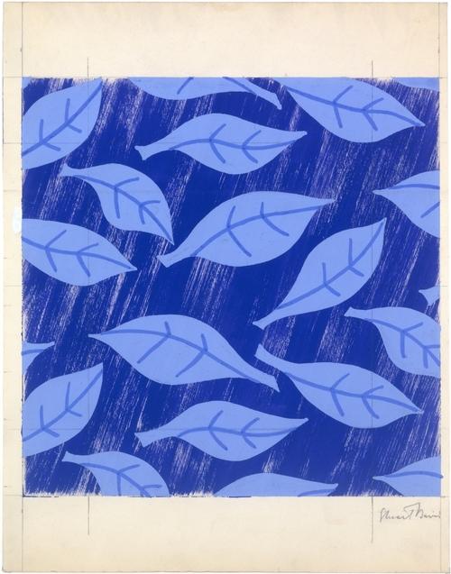 Fabric Design, Leaf Motif — Стюарт Дэвис