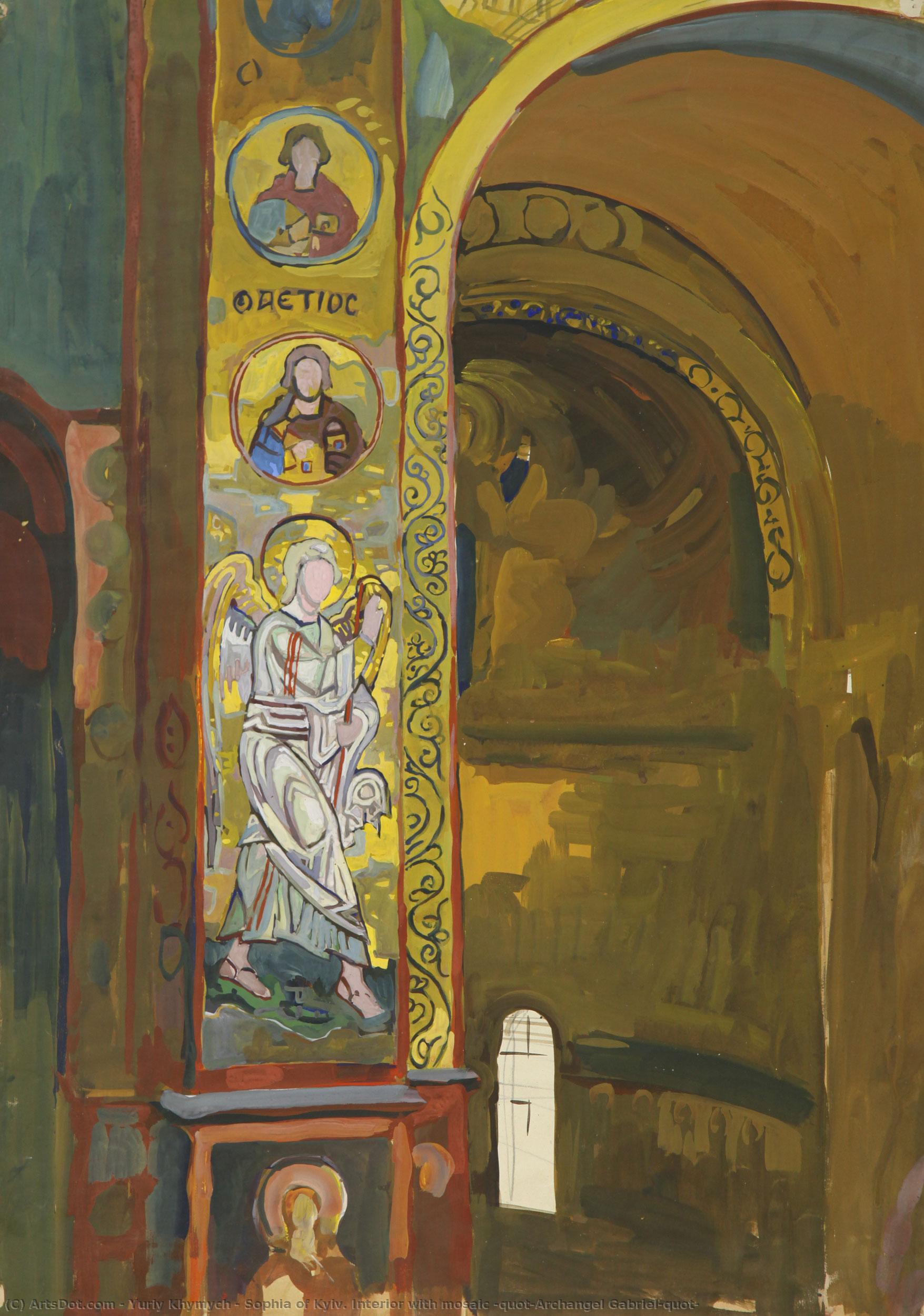 Sophia Of Kyiv. Interior With Mosaic "archangel Gabriel" — Yuriy Khymych
