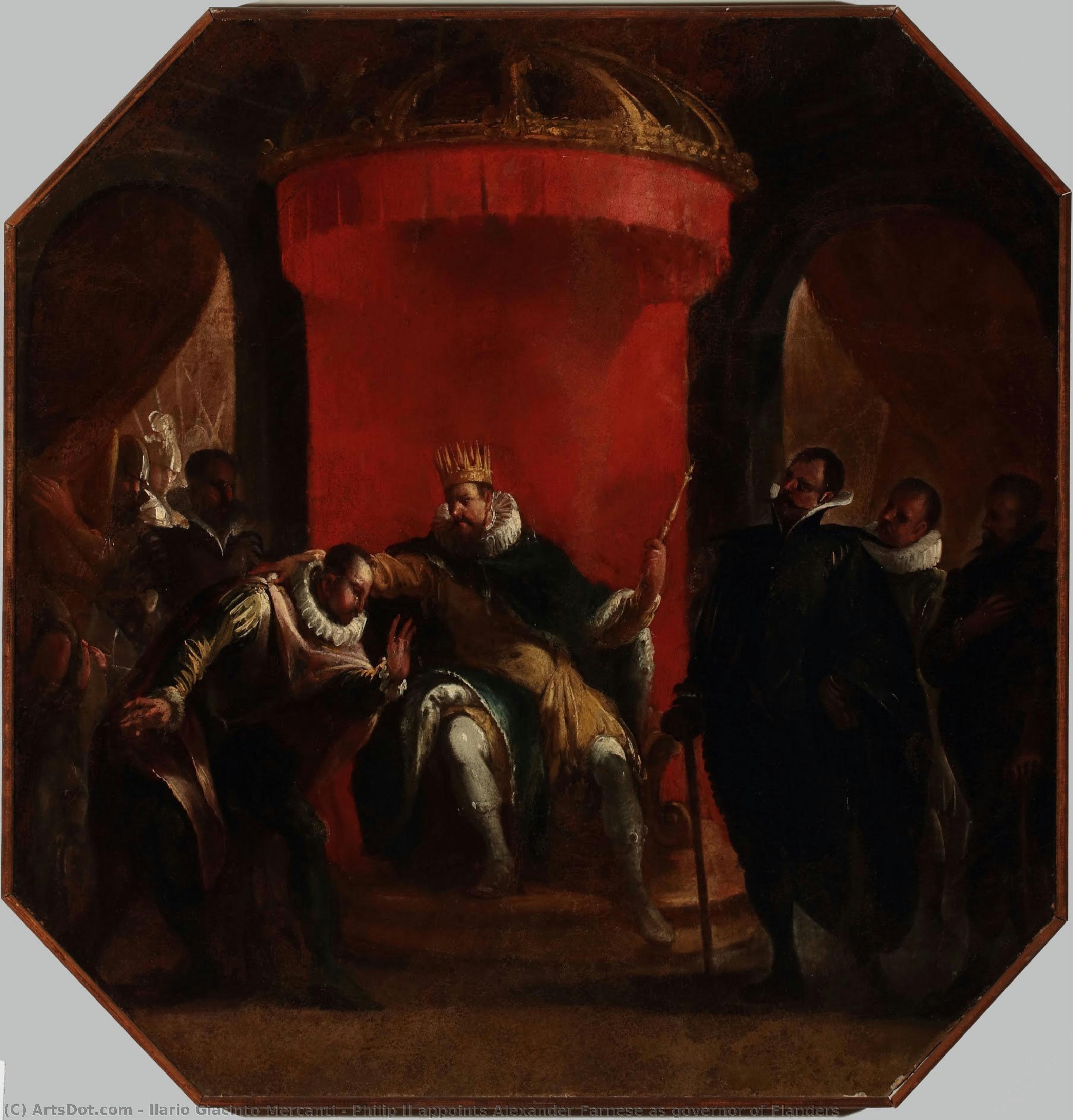 Philip Ii Appoints Alexander Farnese As Governor Of Flanders — Ilario Giacinto Mercanti