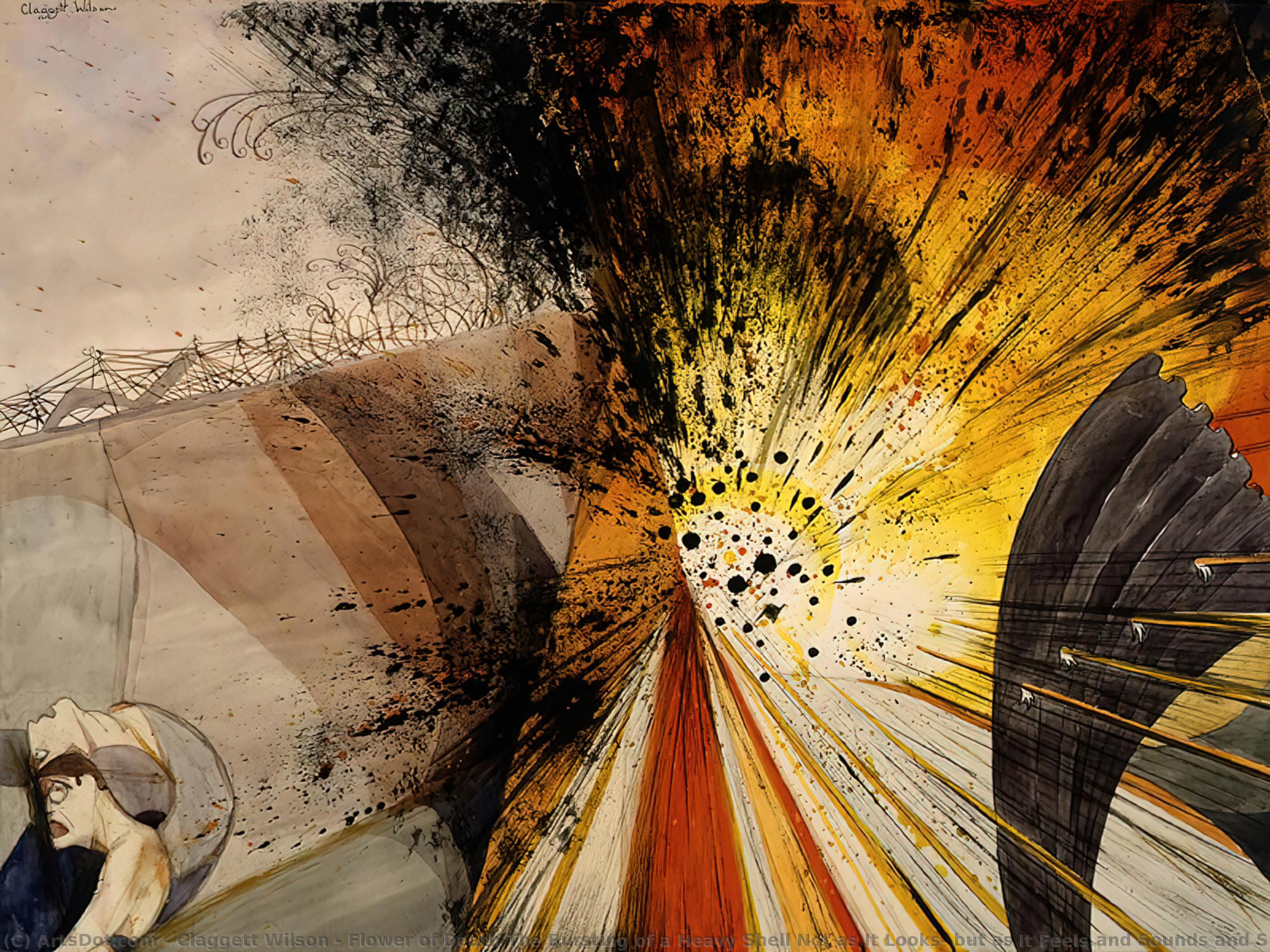 Flower Of Death - The Bursting Of A Heavy Shell - Not As It Looks, But As It Feels And Sounds And Smells — Claggett Wilson