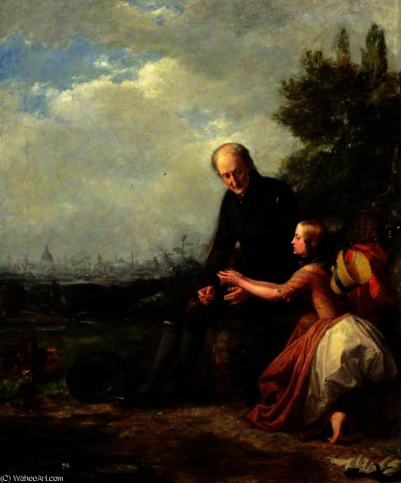 Little Nell And Her Grandfather — William Holman Hunt