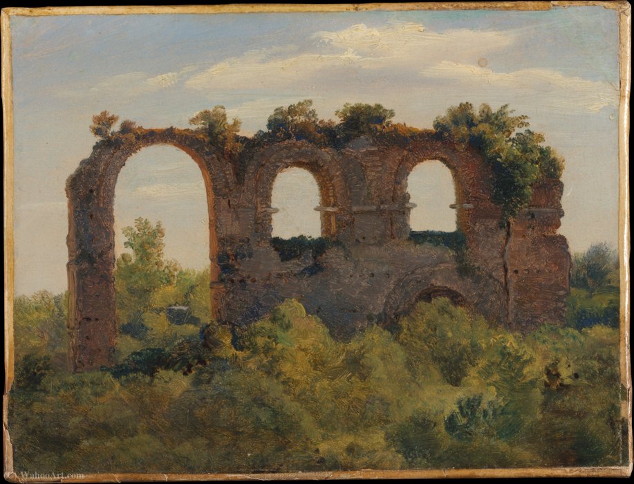 A Section Of The Claudian Aqueduct, Rome (ca. (1826-29)) — Andre Giroux