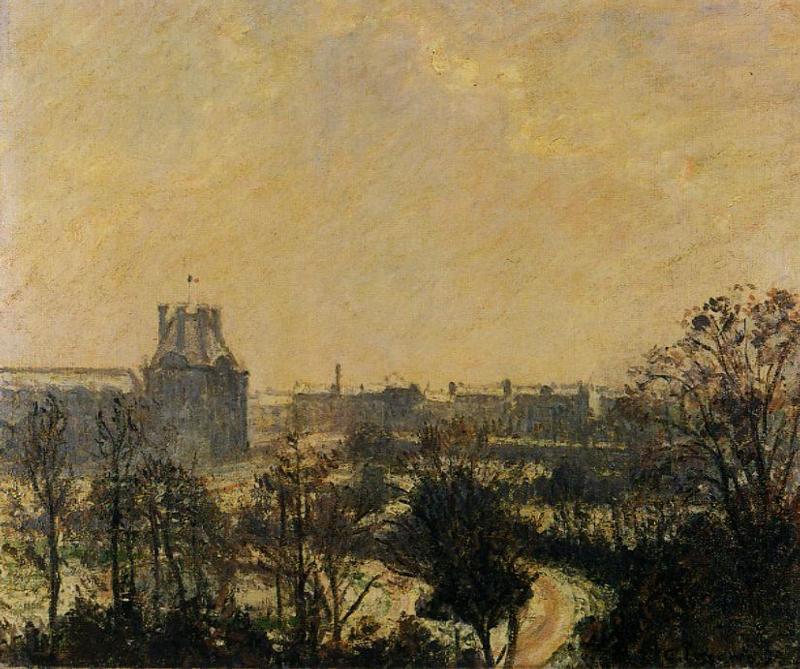 Jardín Del Louvre: Efecto Nieve — Camille Pissarro