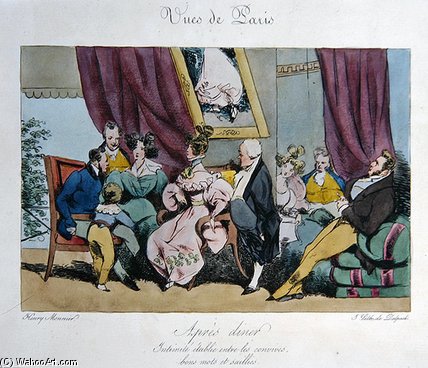 Humorous Depiction Of The Behaviour — Henri Bonaventure Monnier