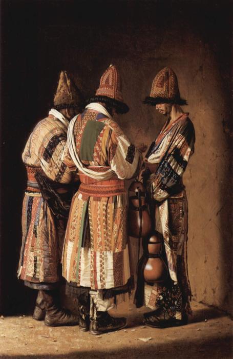Dervishes In Holiday Costumes. Tashkent — Василий Васильевич Верещагин