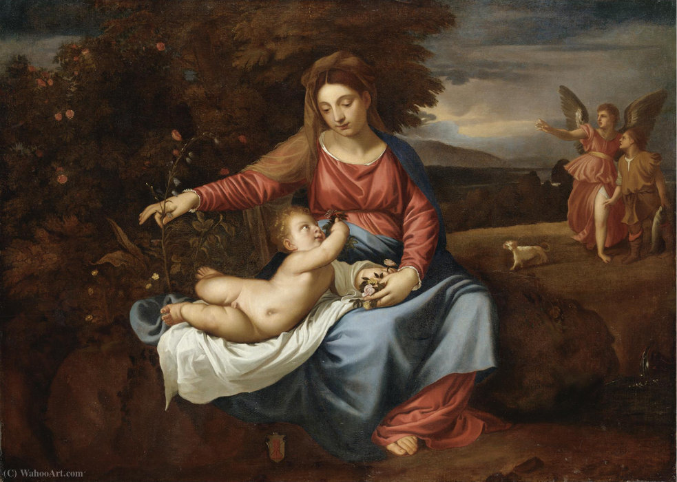 Madonna And Child, And The Angel Tobia — Padovanino