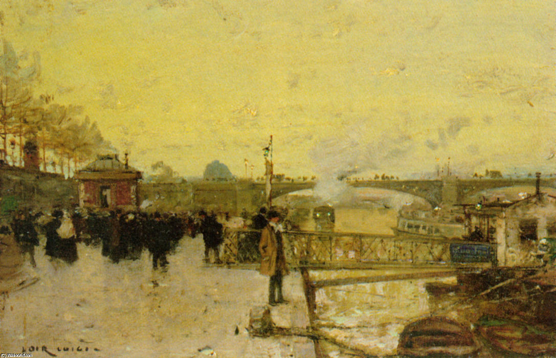 On The Docks Near The Pont Neuf 1 — Dit Luigi Loir Aloys François Joseph Loir