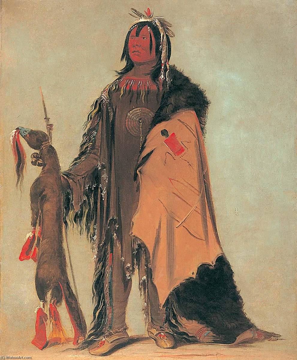 In Ne Ó Cose, Buffalo's Child, A Warrior — George Catlin