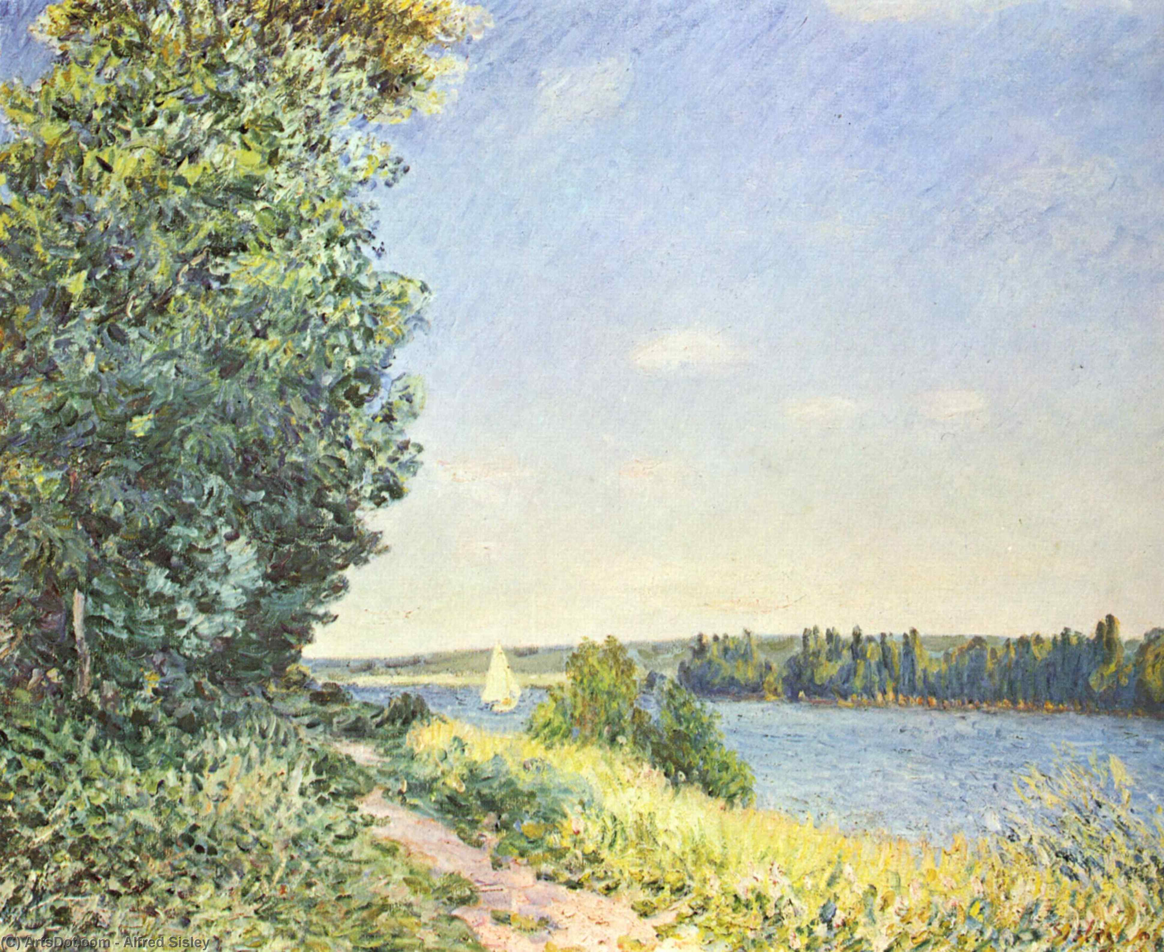 Normandy, The Water Path, In The Evening At Sahurs — Alfrēd Sislē