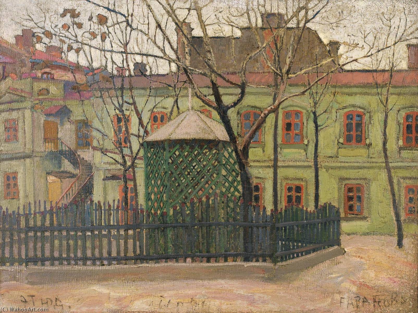 The Green House On The Square — Vladimir Davidovich Baranov Rossine
