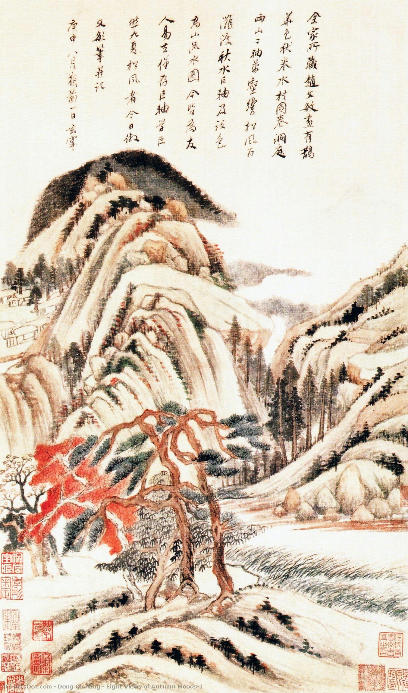 Eight Views Of Autumn Moods-1 — Dong Qichang